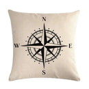 Axyaa Nautical Series Pillowcase for Home Sofa Living Room Decor
