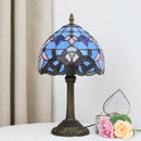 Baroque Pattern Stained Glass Table Lamp by Axyaa - Handmade Modern Style for Home and Office