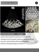 Axyaa Art Glass Villa Chandelier - French Minimalist Luxury Ceiling Lamp