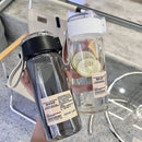 Axyaa Sports Water Bottle with Filter Lid, Portable Heat-resistant Plastic Cup