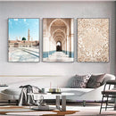 Islamic Moroccan Door Canvas Painting Wall Art Print by Axyaa for Home Decor