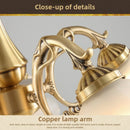 Axyaa Retro LED Copper Double Head Wall Lamp for Living Room and Bar