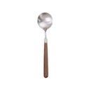 Axyaa Walnut Handle Stainless Steel Eating Spoon Set