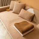 Axyaa Winter Short Plush Sofa Cushion: Non-slip Nordic Style Sitting Cushion