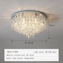 Axyaa Crystal Circle Ceiling Lamp Modern LED Chandelier Art Deco Lighting Fixtures