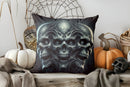 Axyaa Halloween Witch Coffee Pillow Cover for Cozy Home Decor