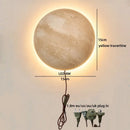 Axyaa Yellow Travertine Wabi Sabi LED Wall Lamp for Kitchen Bathroom Mirror