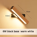 Axyaa Solid Wood LED Wall Lamp | Adjustable Nordic Bedside Lighting