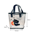 Axyaa Black Cat Mesh Handbag: Cute, Spacious, Versatile, Transparent Beach Bag