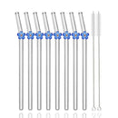 Axyaa Flower Glass Straw Set for Festivals, Parties, Weddings, and Bars
