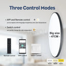Axyaa Smart Round Ceiling Light with Bluetooth Remote Control & Waterproof for Bathroom