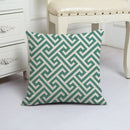 Blue Arrow Geometric Petal Linen Pillowcase by Axyaa