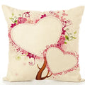 Axyaa Cartoon Couple Linen Pillowcase: Cute Room Decor & Valentine's Day Gift