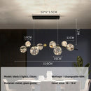 Axyaa Modern Dimmable Metal Pendant Lights with Glass Globe for Dining Room