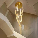 Axyaa Crystal Chandelier Ceiling Lamp LED Hanging Lights for Living Room