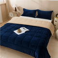 Axyaa Patchwork Blanket 2025: Milk Fleece & Flannel Velvet Bed Cover
