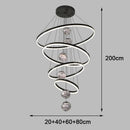 Axyaa Modern Stair Chandelier Pendant Light for Living Room - LED Indoor Ceiling Lamp