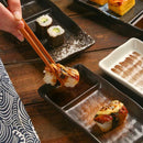 Axyaa Ceramic Partition Plate for Vinegar, Cake, Sushi, Dessert, Snack, Cold Dish