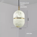 Axyaa Marble Art LED Chandelier - Luxury Dining Room Ceiling Lighting