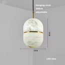 Axyaa Marble Art LED Chandelier for Dining Room - Luxury Ceiling Lighting Fixture