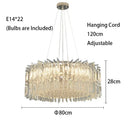Axyaa Modern Crystal LED Chandeliers in Chrome/Gold for Elegant Decor