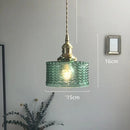 Axyaa Green Glass LED Pendant Hanging Lamp for Home Decor