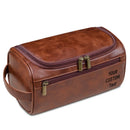 Axyaa Men's PU Leather Toiletry Bag: Personalized Travel Organizer for Groomsmen, Birthday, Bachelor Gift