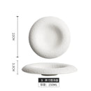 Axyaa Ceramic Western Food Plate Set for Steaks, Desserts, and Salads