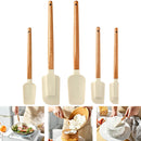 Axyaa Silicone Scrapers Set | High Temp Cream Cake Spatula | Kitchen Bakeware