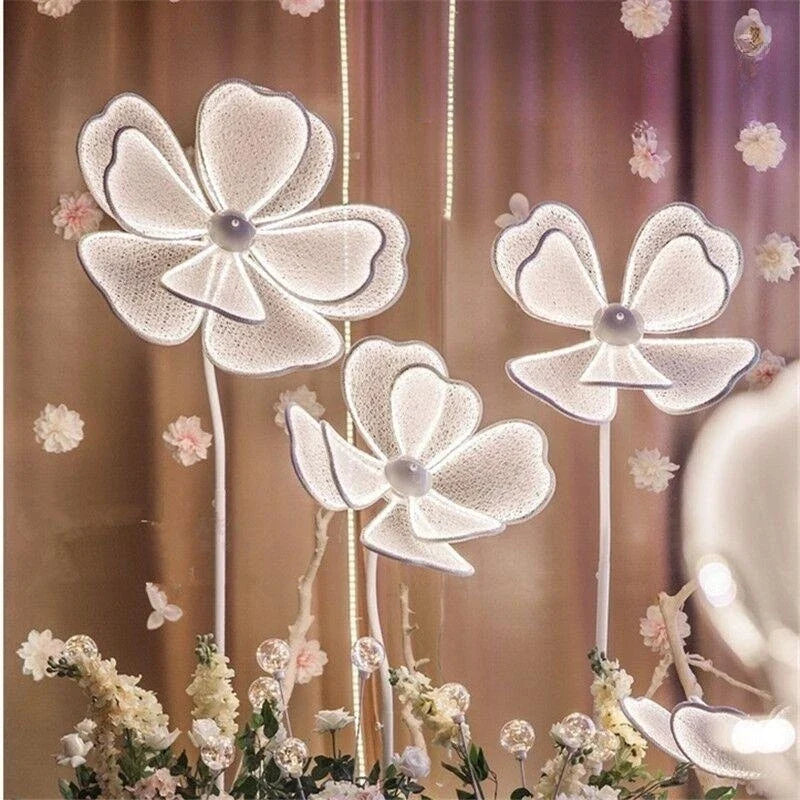 Luminous Flower Lamp LED White Lace Decor for Wedding & Party Events by Axyaa