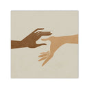 Rainbow Arch Women Line Art Poster Hand in Hand Print by Axyaa