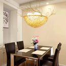 Axyaa Aluminum Wire Bird Nest Pendant Lights for Stylish Living Room Ambience