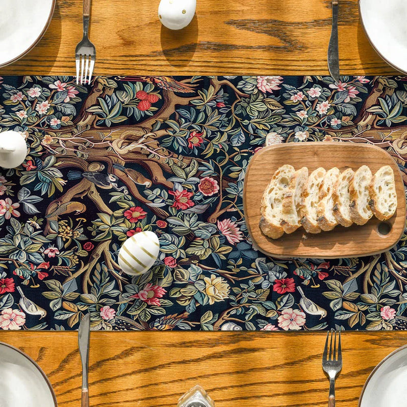 Axyaa Floral Table Runner for Kitchen Dining Wedding Party Decor