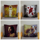 Axyaa Jesus Christ Soft Plush Cushion Cover 45*45 Throw Pillow Case Home Decor