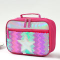 Axyaa Reversible Sequin Insulated Lunch Box for Kids - Waterproof Glitter Tote Bag