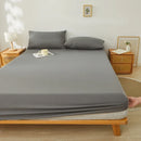 Axyaa Double/Queen Fitted Mattress Cover, Solid Color, Anti-Mite - 200X220cm