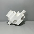 Axyaa Abstract Ceramic Sculpture Square Pipe Flower Arrangement Figurines Home Decor