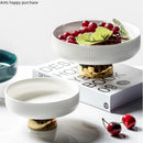 Axya Ceramic Fruit Plate Dessert Salad Bowl Cake Stand Dinner Plates
