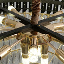 Axyaa Elegant Crystal Chandelier for Modern Villa Living Room & Dining Room