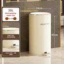 Axyaa Metal Dual Bucket 20L Sealed Step Trash Can for Kitchen Bathroom Bedroom