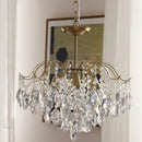 Axyaa French Crystal Chandelier Ceiling Pendant Lustre - Elegant Hanging Light Fixture