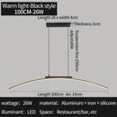 Axyaa Minimalist Curve Pendant Lamp - Adjustable Height LED Dining Light