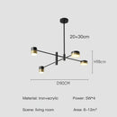 Axyaa Rotatable LED Ceiling Pendant Lamps for Modern Living Room, Bedroom, Kitchen & Office