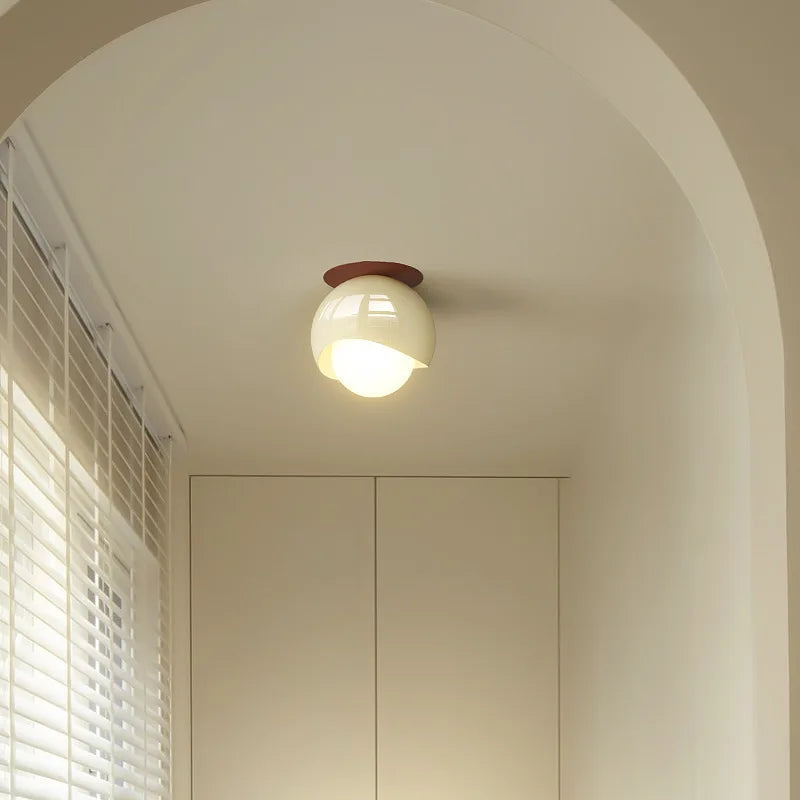 Axyaa Modern Glass Iron LED Ceiling Light for Home Aisle Restaurant Living Room Decor