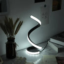 Axyaa LED Spiral Table Lamp: Modern Three Speed Dimming, USB Power, Button Switch