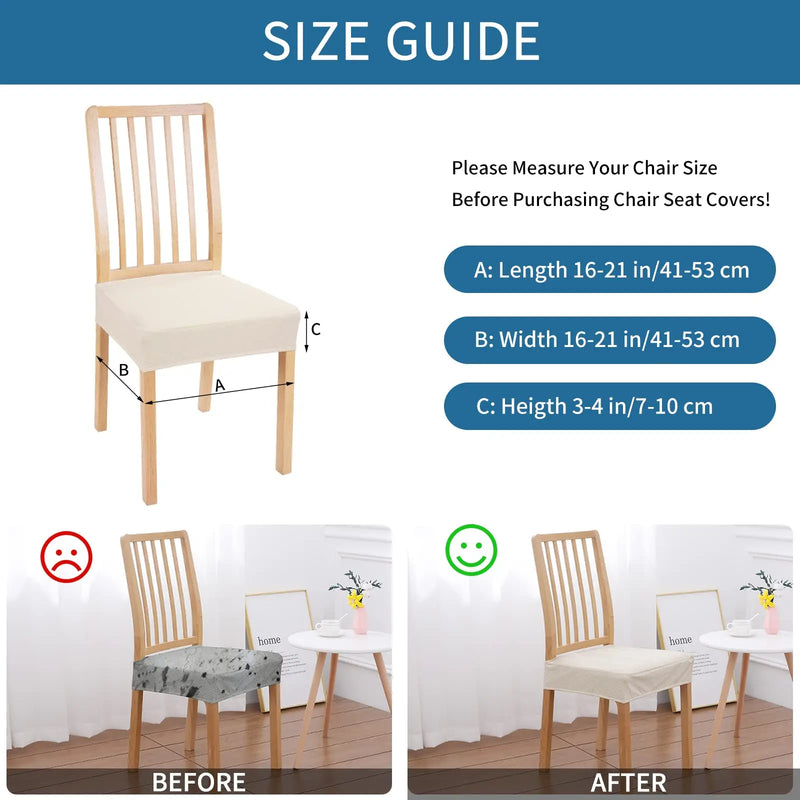Axyaa Waterproof Stretch Jacquard Dining Chair Cover Set