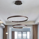 Axyaa Geometry Circle Rings Modern Pendant LED Ceiling Light for Living Dining Bedroom