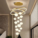 Axyaa Modern LED Staircase Chandeliers for Living Room - Indoor Hanging Light