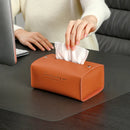 Axyaa Leather Tissue Box Holder Multi-purpose Storage Organizer