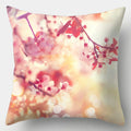 Axyaa Spring Flowers Landscape Cushion Cover 45x45cm - Decorative Pillow Case for Sofa and Bed